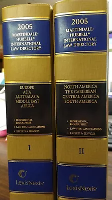 Martindale-Hubbell International Law Dir & II Full Set Lexis Nexis HB LN 221208 • $34.99