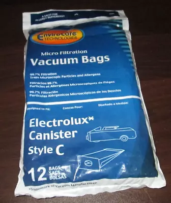 12 Pack EnviroCare Vacuum Bags For Electrolux Canister Style C - FREE SHIP! NEW! • $11.85