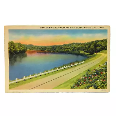 Ohio Scene On Muskingum River South Of Zanesville • $5