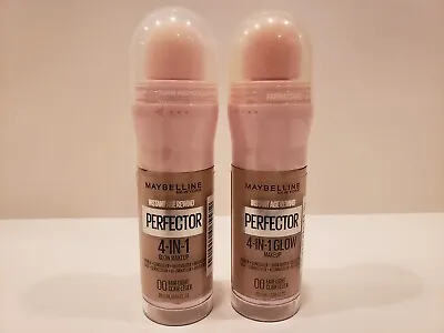 Maybelline~Lot Of 2~Instant Age Rewind Perfector 4-in-1 Glow Makeup~#00 Fair-Lig • $19.99