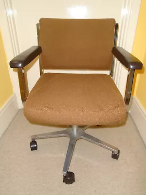 Vintage Verco Mid Century Swivel Desk Chair Metal Base - FREE / At Cost Delivery • £149.99