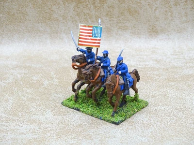 £6.99 • Buy 28mm ACW UNION MOUNTED COMMAND X3 Painted American Civil War 02607