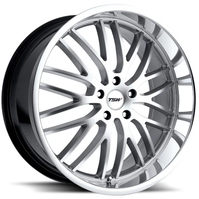 $386 • Buy 19  TSW Snetterton 19x8 Hyper Silver W/ Mirror Cut Lip 5x100 Wheel 35mm Rim