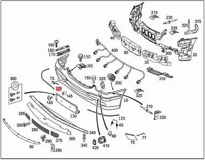 Genuine MERCEDES Bumper Moulding A209 C209 S203 W203 2098850421 • $65.75