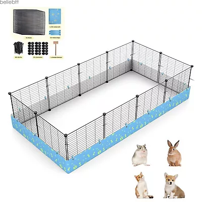 Guinea Pig Small Bunny Rabbit Habitat C&C Small Animal Cage DIY 12pcs Metal Grid • $49.99