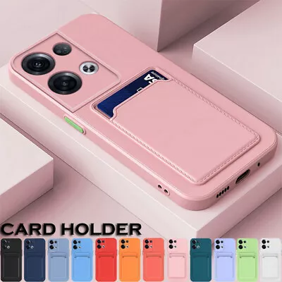 For Oppo Reno8 Pro+ 7 F21 Find X5 Lite ShockProof Silicone Card Slot Case Cover • $7.58