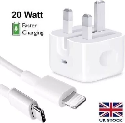 £2.99 • Buy Fast Charger For IPhone 14 13 12 11 Pro MAX XR XS Charging USB-C PD Plug Cable