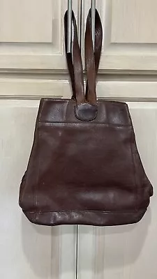 Ellington Women’s Brown Pebbled Leather Sling Back Purse 10x13 Vtg • $49.99