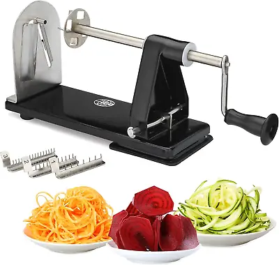 ICO 3-Blade Steel Vegetable Spiralizer Slicer And Curly Fry Cutter Zoodles Make • $32.80
