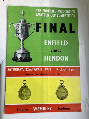 £3.49 • Buy FA VASE FINAL 1972 Hendon V Enfield