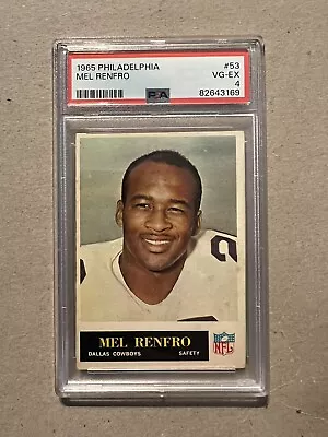 1965 Philadelphia Nfl #53 Mel Renfro Psa 4 Dallas Cowboys Hof Rookie Card • $69.99