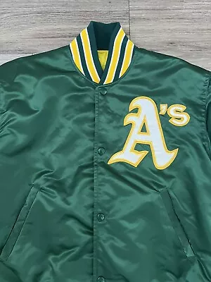 Vtg Oakland A's Athletics Starter Jacket Diamond Collection Sz M USA Baseball • $149