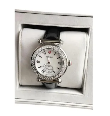 (ON SALE) New Michele Caber Diamond Mother-of-pearl Dial Watch $1900 • $795