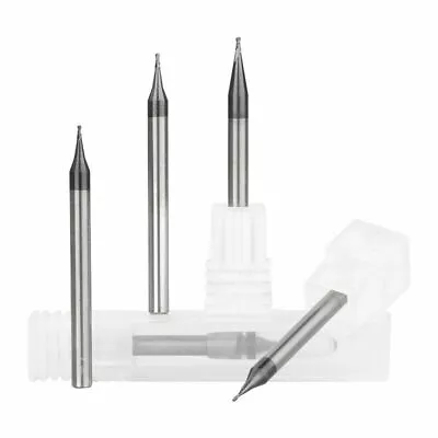 R0.1-R0.5 Micro Router Bit Ball Nose End Mill Mini CNC Carbide Cutter 2 Flutes • $10.59