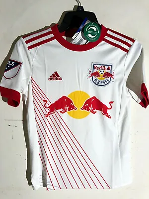 Adidas Youth MLS Jersey NY Red Bulls Team White Sz S • $9.99