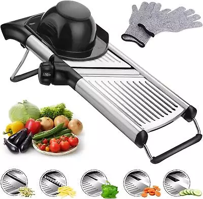 Pro Mandoline Vegetable Slicer Fruit Cutter Food Julienne Grater Chopper Peeler • £23.99