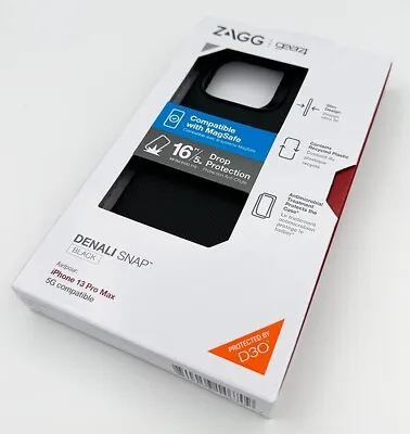 ZAGG Gear4 Denali Antimicrobial MagSafe Snap Case For IPhone 13 Pro Max Black • £15.13