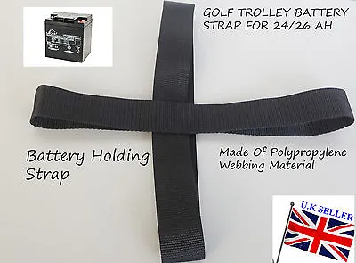 £5.99 • Buy Golf Trolley Battery Strap For 24/26 Ah 30-36 Ah 17-21Ah Golf Trolley Batteries