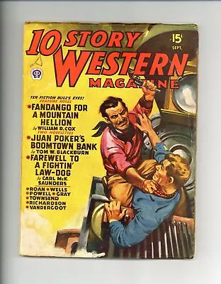 10 Story Western Magazine Pulp Sep 1948 Vol. 37 #2 FN • $10.50