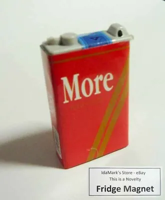 MORE King Size CIGARETTES Novelty FRIDGE MAGNET Novelty 2  Tall Red Display Cute • $2.99