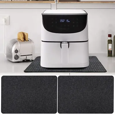 £10.49 • Buy 2PCS Heat Resistant Mats Kitchen Countertop Silicone For Air Fryer Coffee Maker.