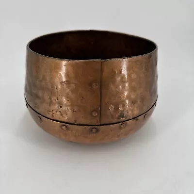 Vintage Hammered Copper Brass Pot/Bowl. Made In India • $19.95