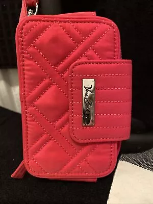 VERA BRADLEY SMARTPHONE “Wristlet/ID Card Case” Bright PINK W/Florals NWOT • $15.99