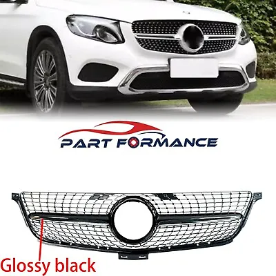 Diamond Front Grille For Mercedes Benz W166 ML-Class Facelift 2012-2015 Black • $125.99