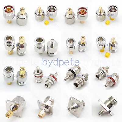 SMA RP-SMA Female  Connector N Male Female Bulkhead Waterproof  50 Ohms Coaxial • $4.20