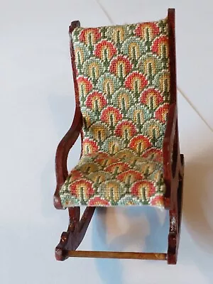 OOAK Artisan Hand Made Dolls House Rocking Chair -  B Masters • £30