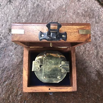 Brass Marine Nautical Sundial Compass With Anchor Box  • £30