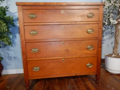 $685 • Buy Antique American Sheraton Cherry 4 Drawer Chest Dresser