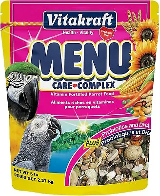 Vitakraft Menu Vitamin Fortified Parrot Food For Macaws Amazons And Large Pet  • $30