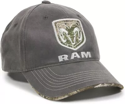 Grey Dodge Ram Realtree Camo 3d Embroidered Logo Adjustable Curved Bill Hat Cap • $24.95