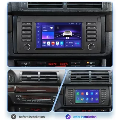 For BMW E39 X5 E53 7  Android 12 8Core 4+32GB Car Stereo Radio GPS CarPlay WiFi • $199.59