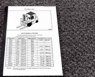 Mitsubishi FG25 Forklift W 4G52 Chassis & Mast Service Repair Manual 54149-Up • $209.30