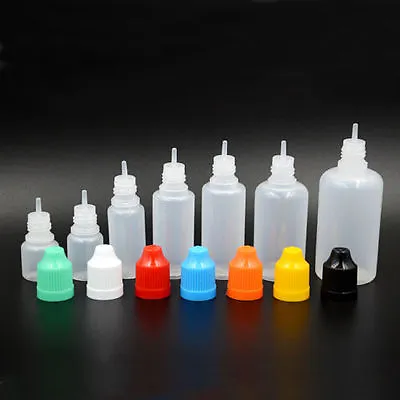 5ml 10ml 15ml 30ml Plastic Squeezable Dropper Bottles Eye Liquid Dropper LDPE • $82.99