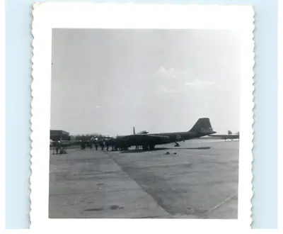 Vintage Photo 1940s Military Fighter Jet Plane 3 X 3 Black White • $5.67