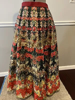 Indian Pakistani Digital Print With Mirror Glued On Tissue Inner Lehanga/skirt • $73