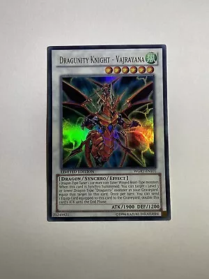 WGRT-EN101 Dragunity Knight - Vajrayana Ultra Rare Limited Edition Yugioh Card • £1.35