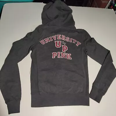 Pink By Victoria's Secret Gray University Of U P Full Zip Hoodie XS Women's • $11.99