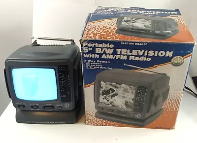 Electro Brand Portable 5  B&W Television/AM-FM • $20.95