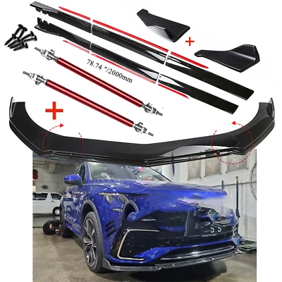 $99.99 • Buy For VW Tiguan R Line Front Bumper Lip Rear Splitter Spoiler Side Skirt Glossy