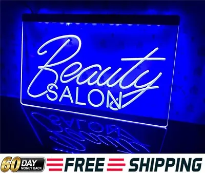 Beauty Salon Hair Nails Open 3D LED Neon Light Sign Beauty Fashion Wall Décor • $24.99