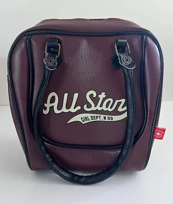 Vintage Rare Converse All Stars Bowling Bowler Bag Girls Department Red • $63