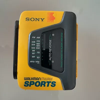 Sony Sports Walkman WM-AF59 AM/FM Radio Cassette Player Tape Vintage  Working • $65