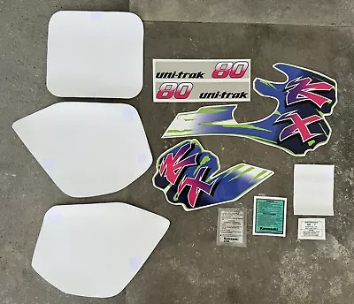 Kawasaki 1992 KX80 Full Decal Set / Sticker Kit Including WHITE Backgrounds • $250