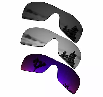 SmartVLT Polarized Replacement Lens For-Oakley Batwolf -Black & Silver & Purple • $41.99