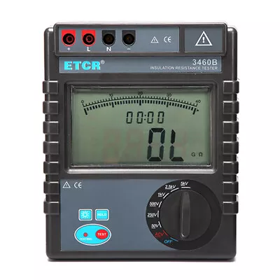 Insulation Resistance Meter Tester Megohmmeter 5000V 400GΩ For Electric Motor • $229.19