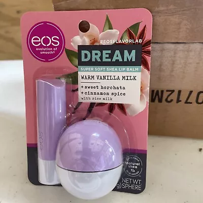 Eos Flavor Lab Lip Balm Stick & Sphere Dream Warm Vanilla Milk 0.39oz ~ NIB • $10.50